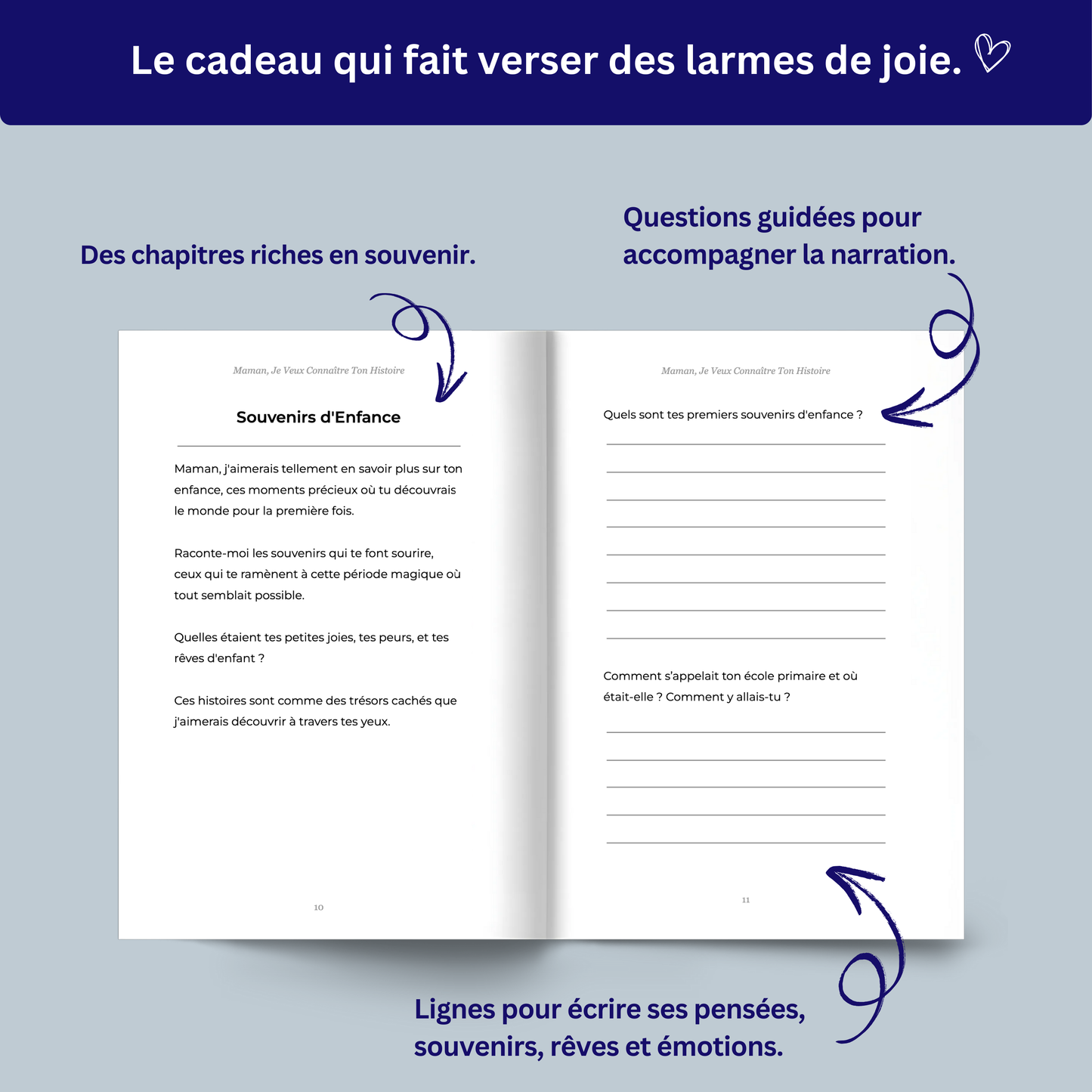 Personnalisable : Je veux connaître ton histoire.
